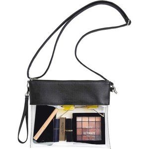 Clear Crossbody Purse Stadium Approved PU Leather Clear Concert Bag